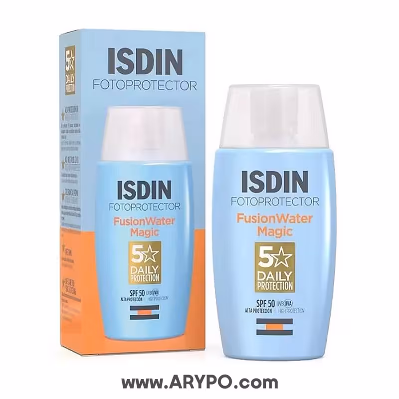 کرم ضد آفتاب بی رنگ ایزدین فیوژن واتر spf50 حجم 50 میل