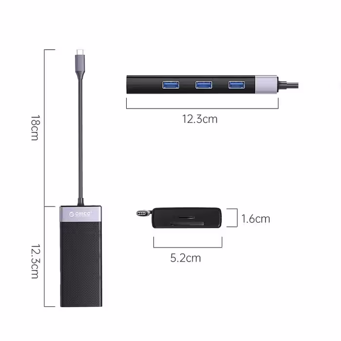 هاب ده پورت USB-C اوریکو مدل MDK-10P