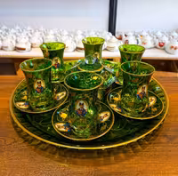 سرویس چای‌ خوری شاه عباسی سبز
