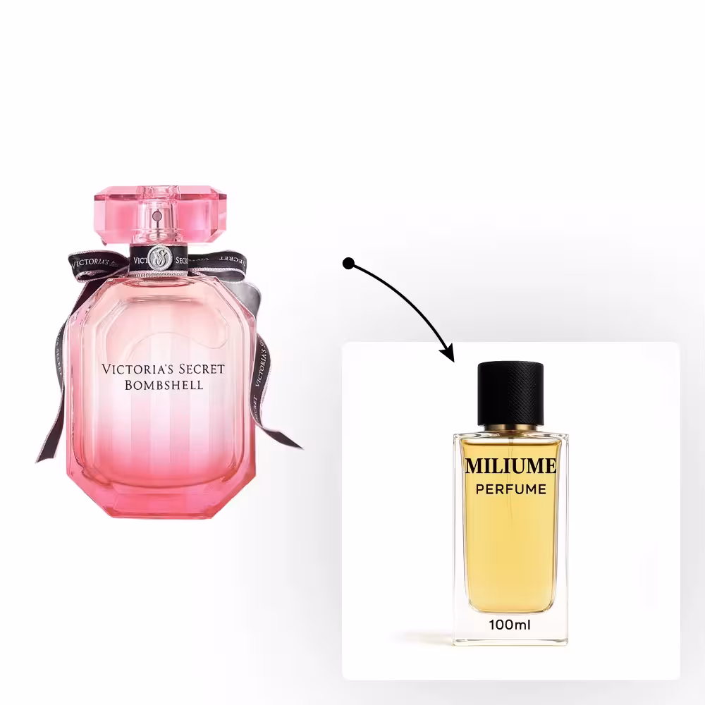 اسانس عطر Victoria Secret Bombshell برند gemini - کد 2112 - ویکتوریا سکرت بامب شل 100ML - میلیوم پرفیوم
