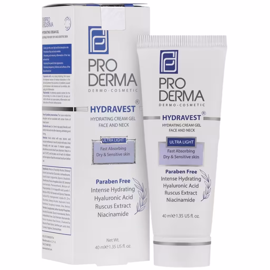 کرم ژل آبرسان صورت و گردن پرودرما پوست خشک و حساس