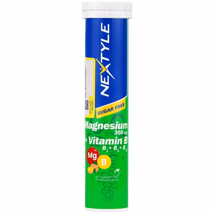 قرص جوشان منیزیم و ویتامین B نکستایل 20 عدد Nextyle Magnesium And Vitamin B 20 Effervescent Tablets