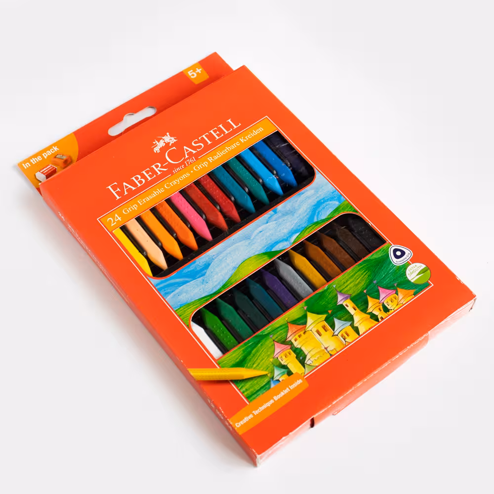 پاستل روغنی گریپ 24 رنگ فابرکاستل (FABER-CASTELL)