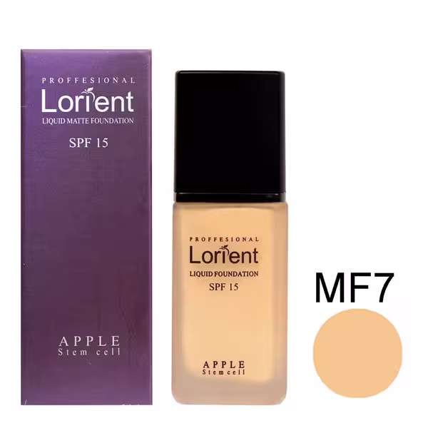 کرم پودر مایع مات لورینت شماره MF7 حجم 30 میل Lorient