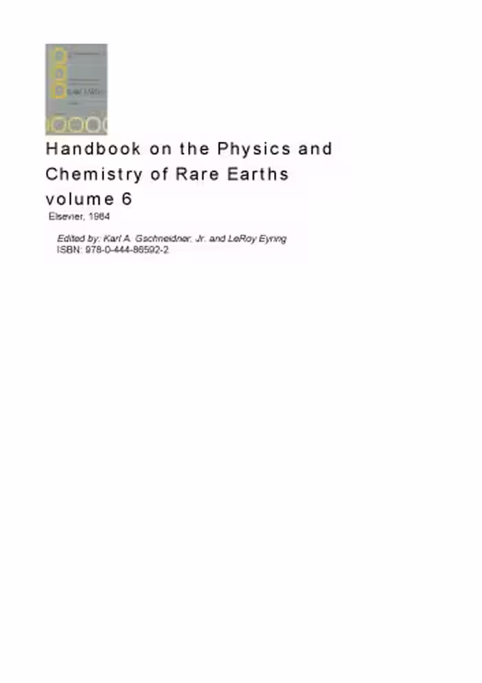 خرید و دانلود نسخه کامل کتاب Handbook on the Physics and Chemistry of Rare Earths