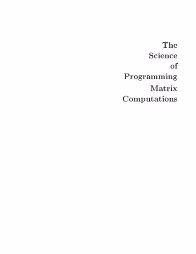 خرید و دانلود نسخه کامل کتاب The Science of Programming Matrix Computations