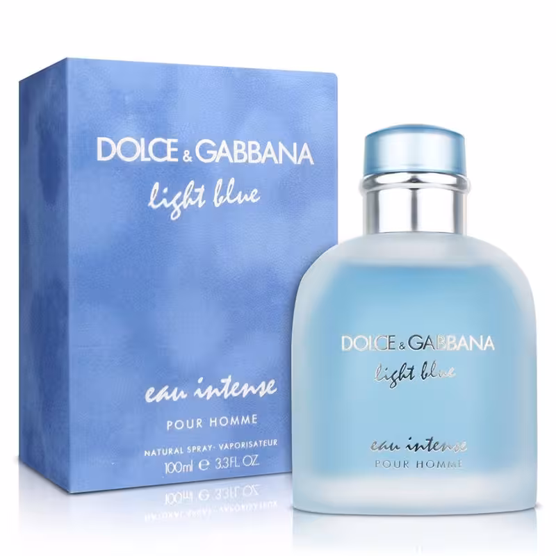 عطر ادکلن دلچه گابانا لایت بلو او اینتنس مردانه Dolce Gabbana Light Blue Eau Intense Pour Homme • خوش آرا