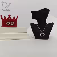 نیم ست نقره زنانه طرح قلب تو خالی ظریف کد 8808