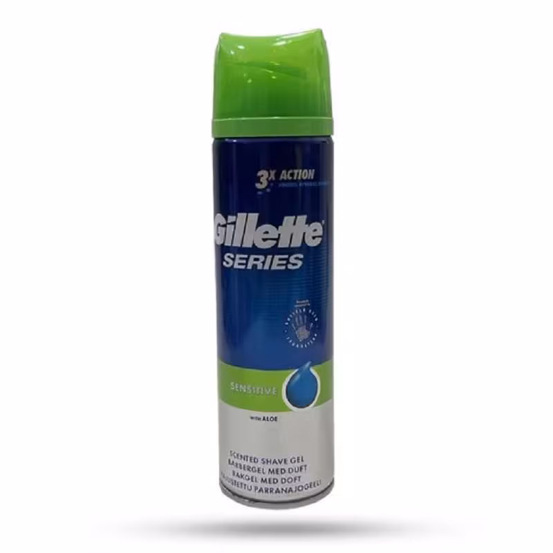 ژل اصلاح ژیلت مدل Sensitive مخصوص پوست حساس حجم 200 میل