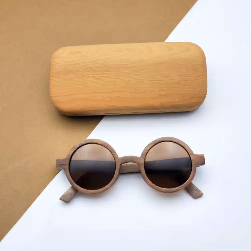 عینک چوبی دست‌ساز پلاریزه مدل 5052