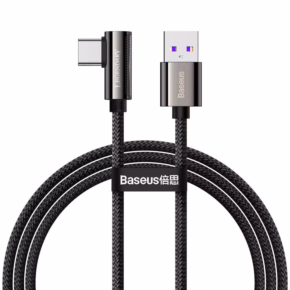 کابل تبدیل USB به USB -C باسئوس مدل Legend Series Elbow-66W طول 1 متر