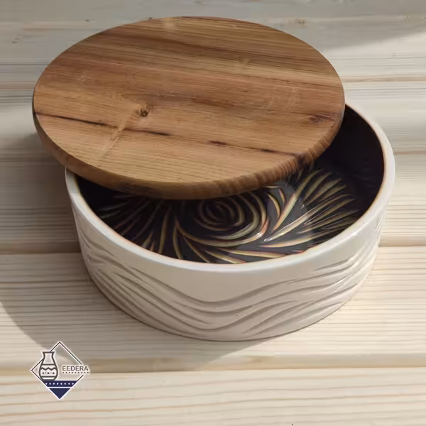شکلاتخوری بزرگ سرویس گلبرگ سفید