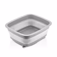 لگن تاشو مستطیلی کیولوکس مدل ریما – دارای دریچه آبرو- رنگ طوسی کد L008022