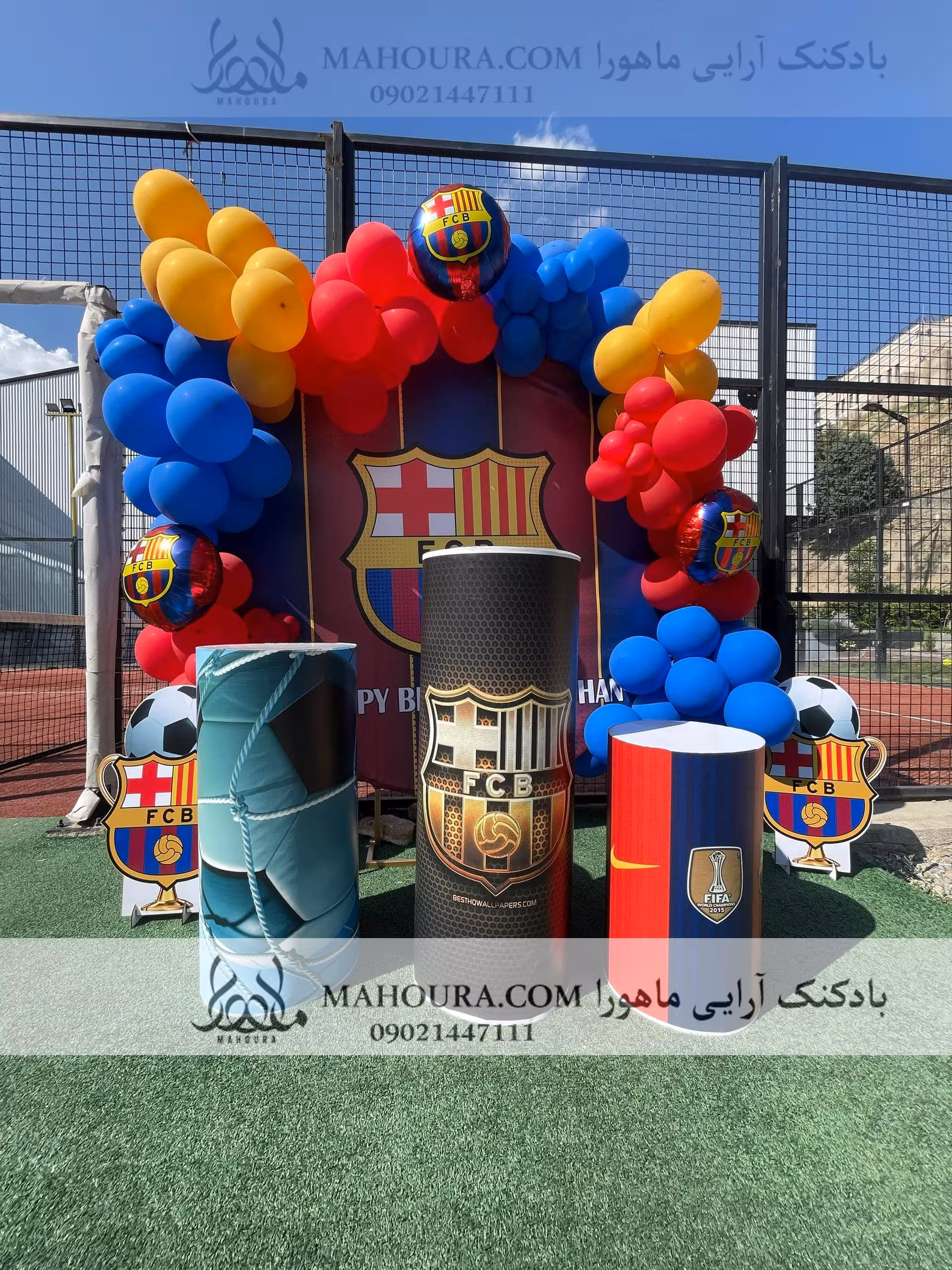 بادکنک آرایی تم تولد بارسلونا