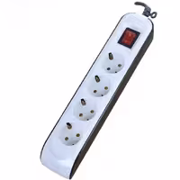 چهارخانه ارت‌دار باکلید و کابل 1.8متری پارت