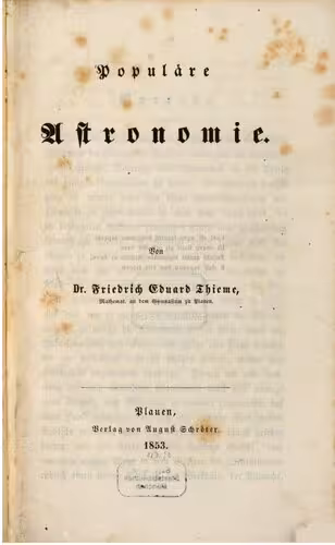 خرید و دانلود نسخه کامل کتاب Populäre Astronomie