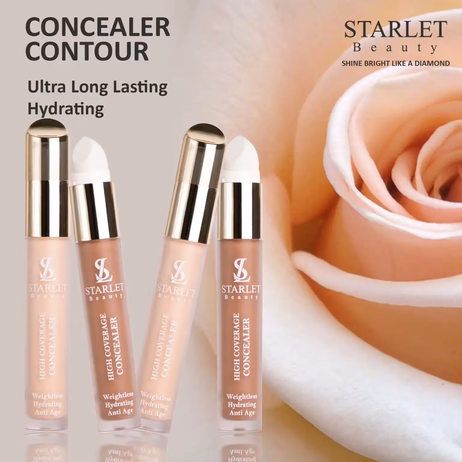 کانسیلر و کانتور مایع استارلت / Starlet Liquid Concealer & Contour