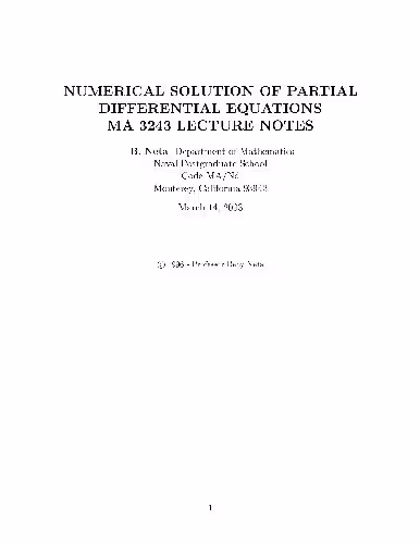 خرید و دانلود نسخه کامل کتاب Numerical solution of partial differential equations (MA3243)