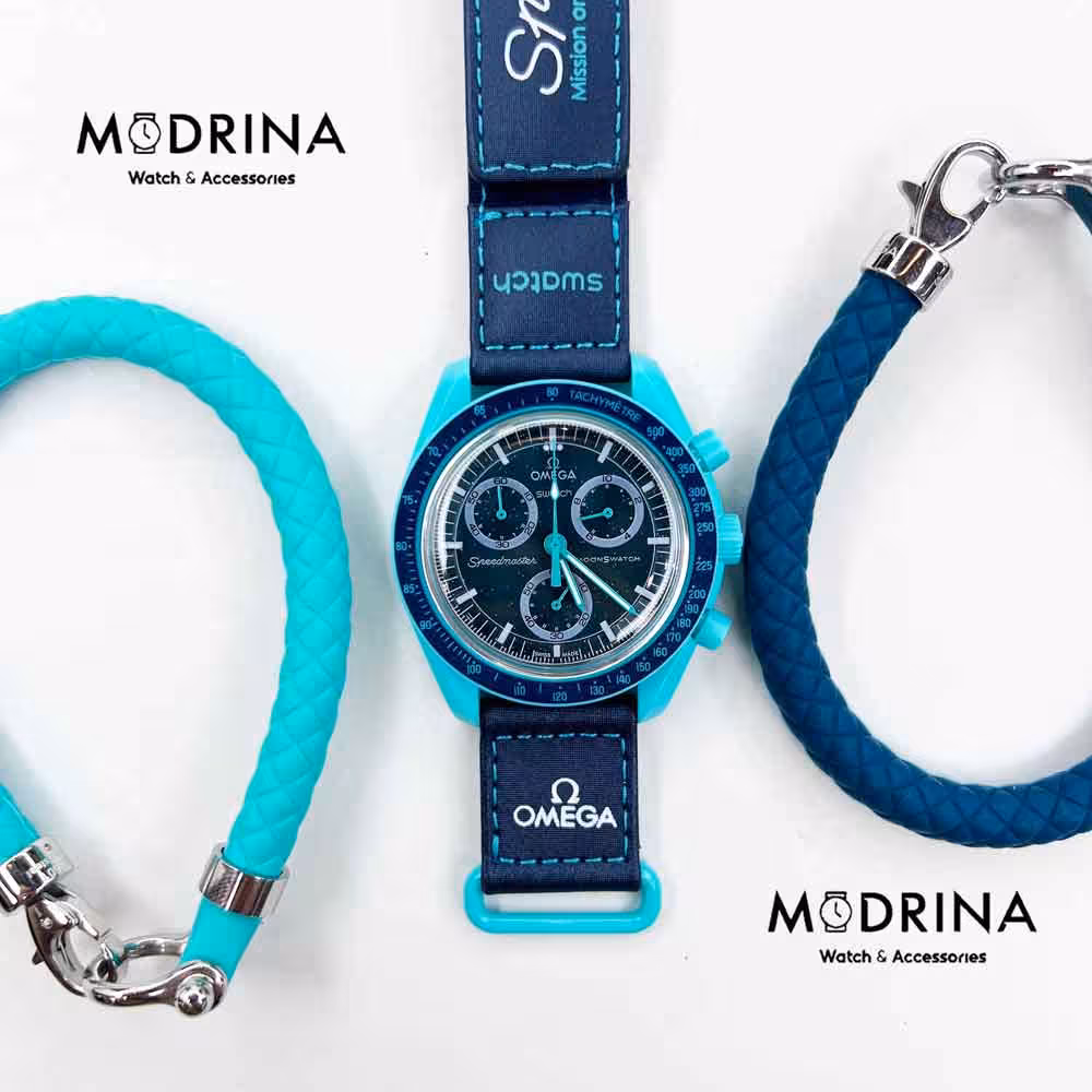 ساعت امگا سواچ زمین سبز OMEGA X SWATCH MOON PHASE