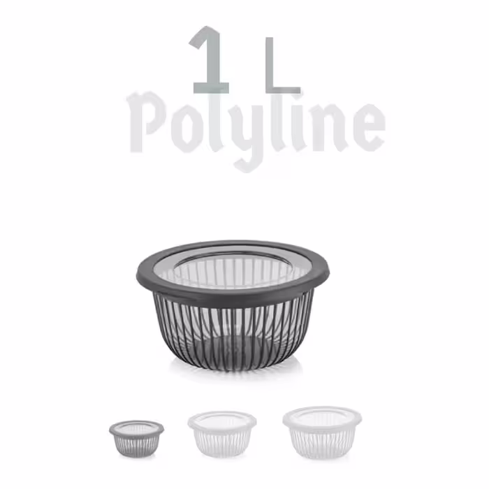 کاسه گرد درب سلیکونی فولی لایف 1 لیتر کد 7512 Polyline