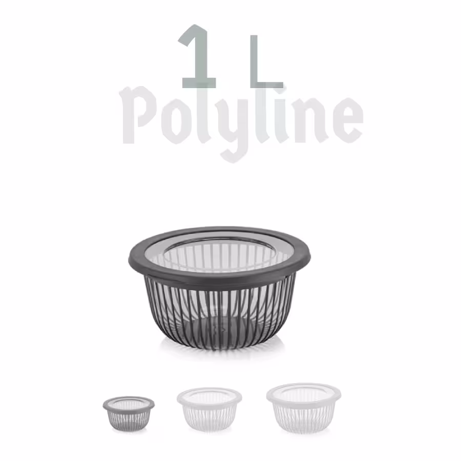 کاسه گرد درب سلیکونی فولی لایف 1 لیتر کد 7512 Polyline