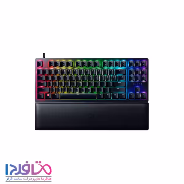 کیبورد گیمینگ ریزر مدل HUNTSMAN V2 TENKEYLESS PURPLE SWITCH