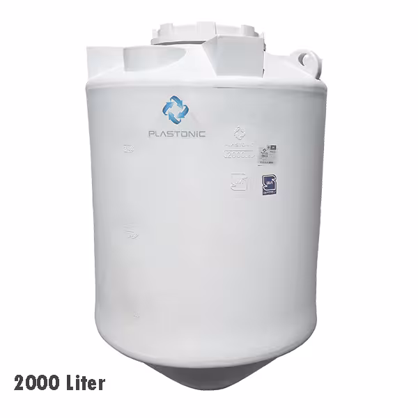 مخزن قیفی سه لایه پلاستونیک 2000 لیتر