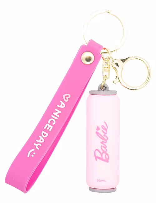 جاکلیدی سیلیکونی فانتزی طرح قوطی آبمیوه باربی کد B