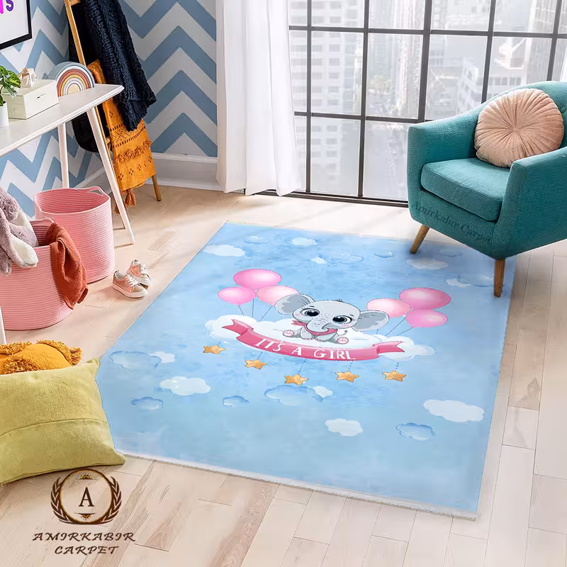 فرش کودک طرح تعیین جنسیت کد 101264