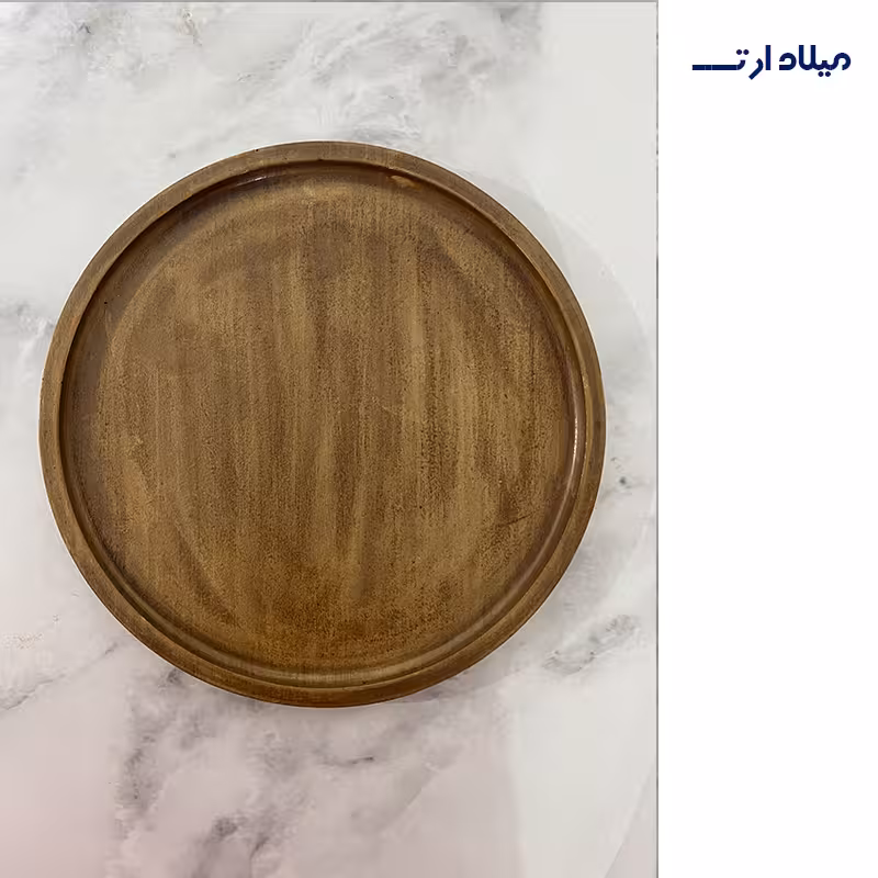 ظروف بتنی سینی گرد طرح چوب 25 سانت