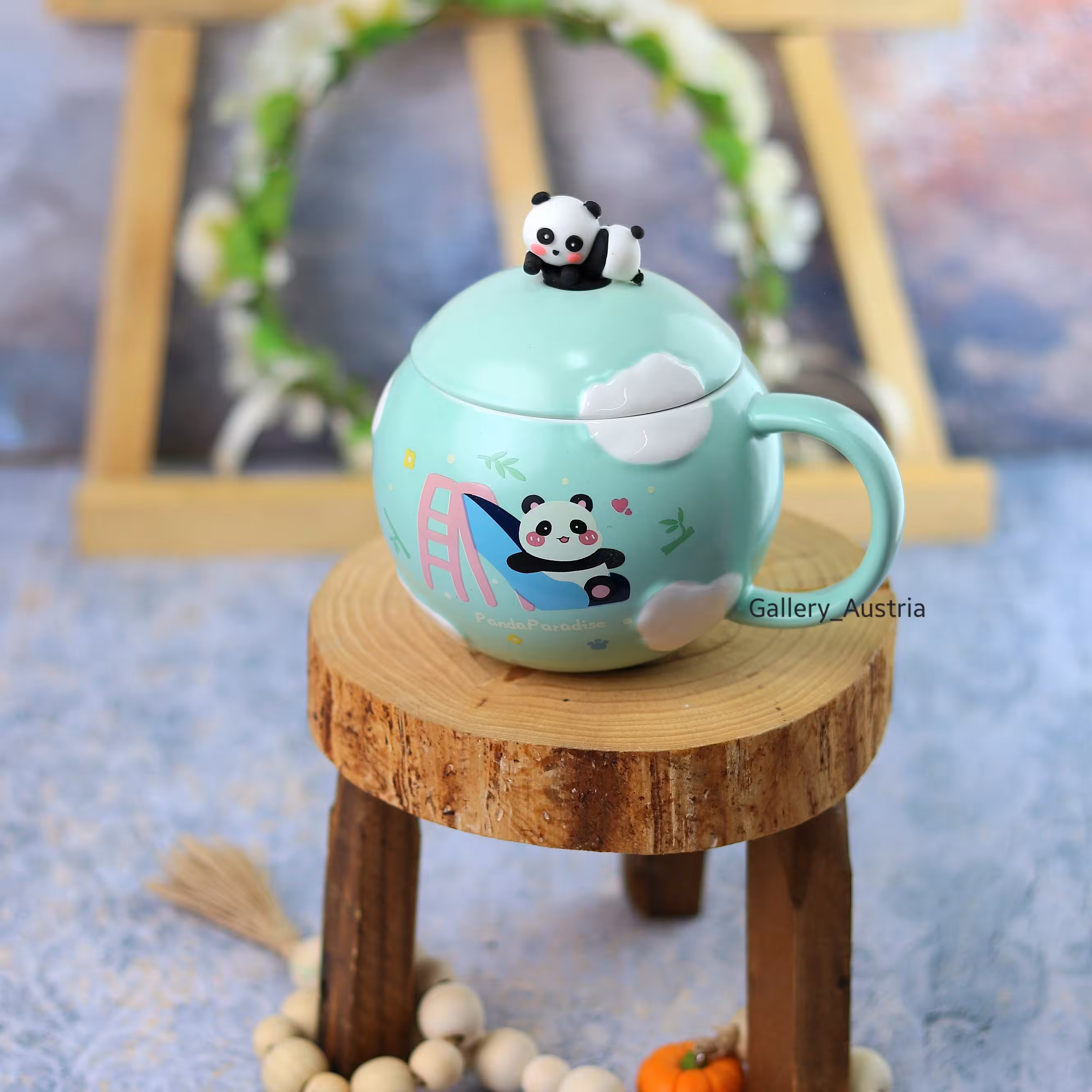 ماگ سرامیکی پاندا جنس از سرامیک درجه یک وارداتی طرح برجسته 