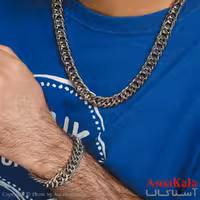 ست گردنبند و دستبند کارتیر مردانه کد NIM1469W