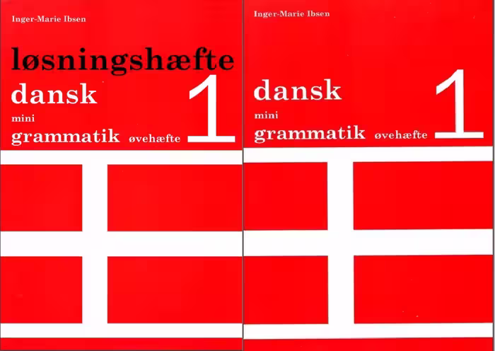 دانسک مینی گراماتیک | کتاب دانمارکی Dansk mini grammatik øvehæfte 1 (کتاب درس   کتاب کار)