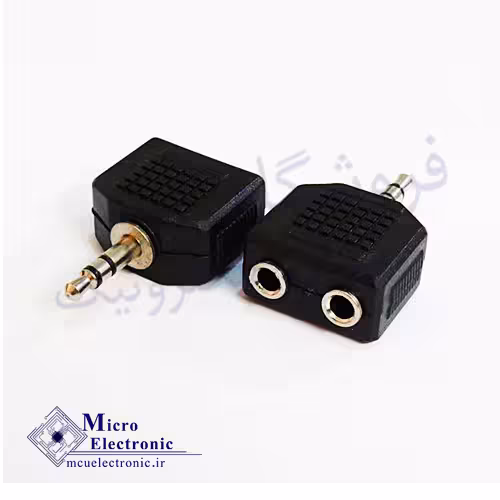 فیش تبدیل دو به یک ( دو مادگی استریو به نری استریو )