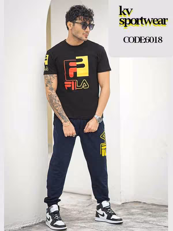 ست تیشرت شلوار اسپرت مردانه FILA کد 001