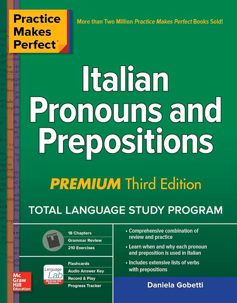 ایتالین پرونونس اند پریپوزیشنز | کتاب ایتالیایی Practice Makes Perfect Italian Pronouns And Prepositions