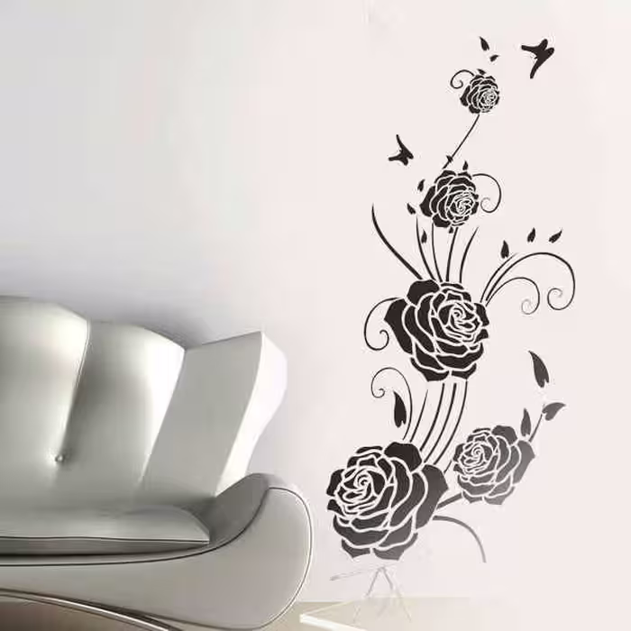 شابلون دیواری گل کد 659