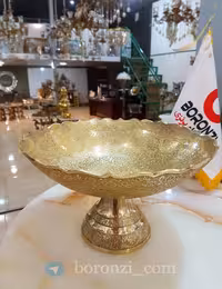 میوه خوری هندی برنجی طوطی 24 سانت