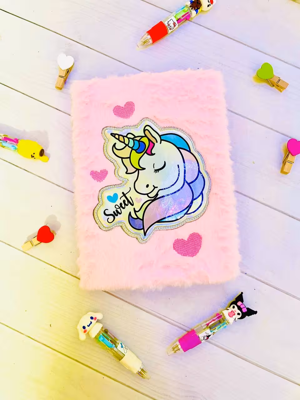 دفتر پولیشی یونیکورن صورتی