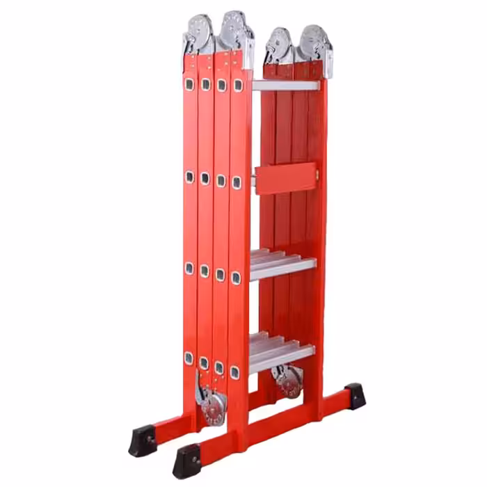 نردبان آلومینیومی مدل فراز چهار تکه 16 پله (ارسال پس کرایه و به عهده مشتری)