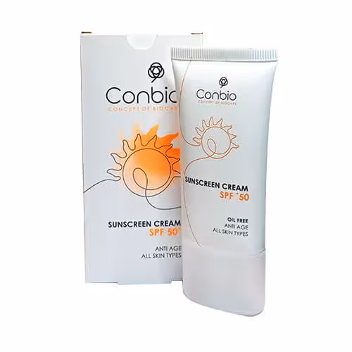 کرم ضد آفتاب بی رنگ SPF 50  پوست چرب کانبیو