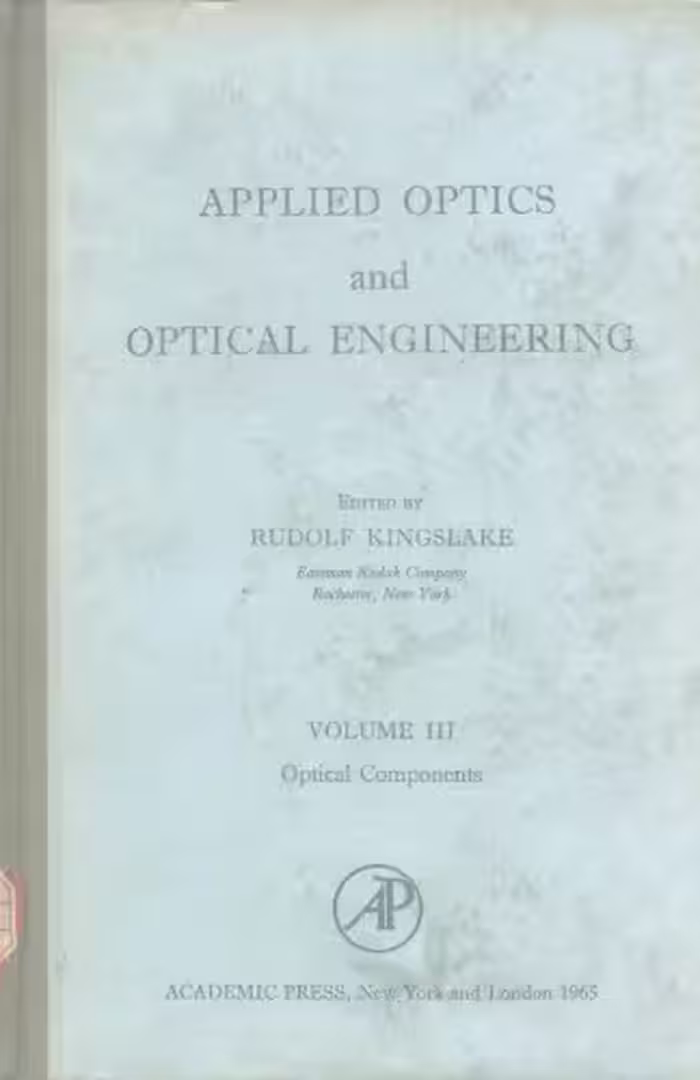 خرید و دانلود نسخه کامل کتاب Applied optics and optical engineering,Vol.III