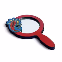 آینه چوبی دسته دار دستساز کد MH2003