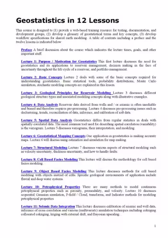 خرید و دانلود نسخه کامل کتاب Geostatistics in 12 Lessons