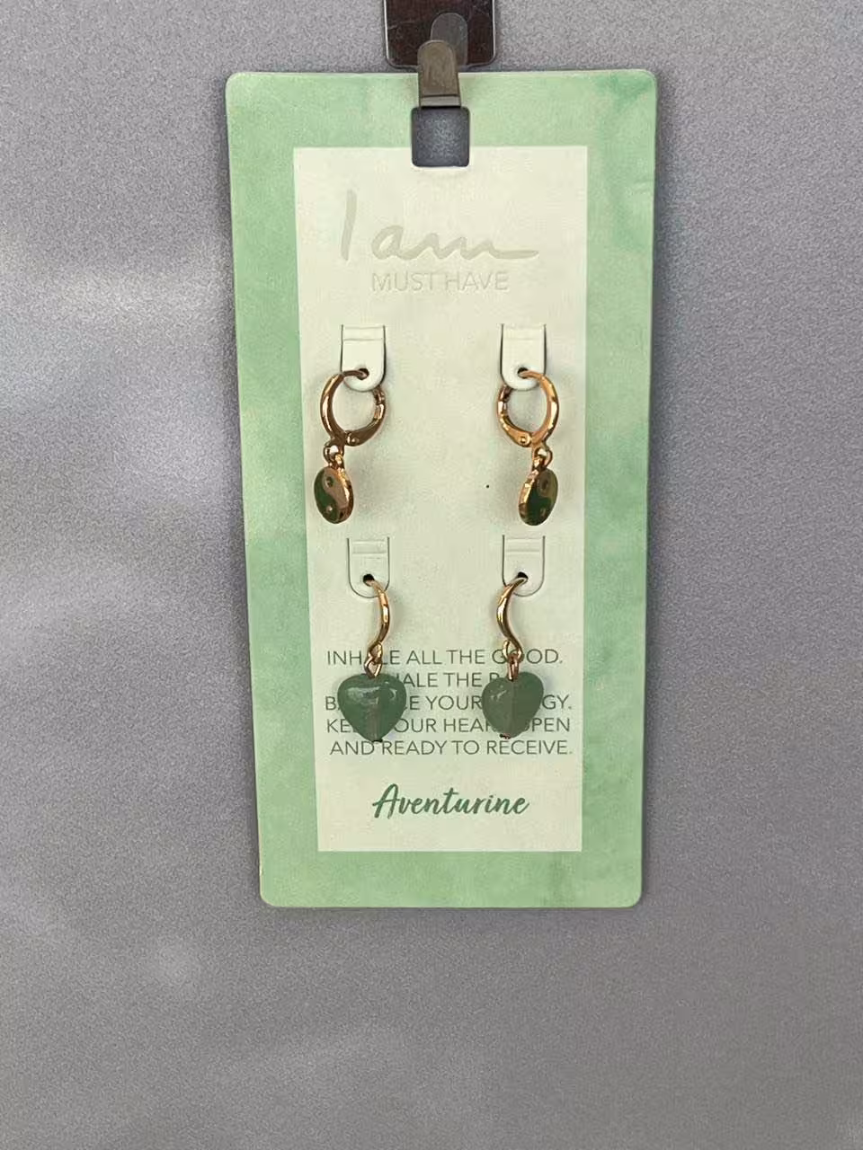 ست گوشواره با سنگ نیمه قیمتی آونتورین Aventurine