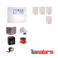 پکیج دزدگیر اماکن با سیم مدل فایواستار سیم کارتی و تلفنیFS206PR4