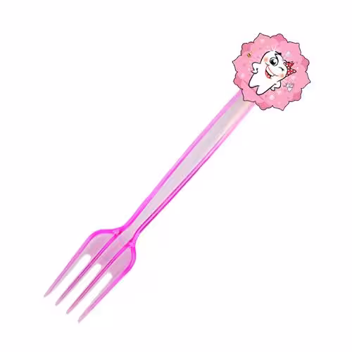 چنگال تم تولد دندانی دخترانه