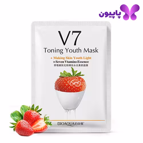 ماسک ورقه ای 7 ویتامین توت فرنگی بیوآکوا