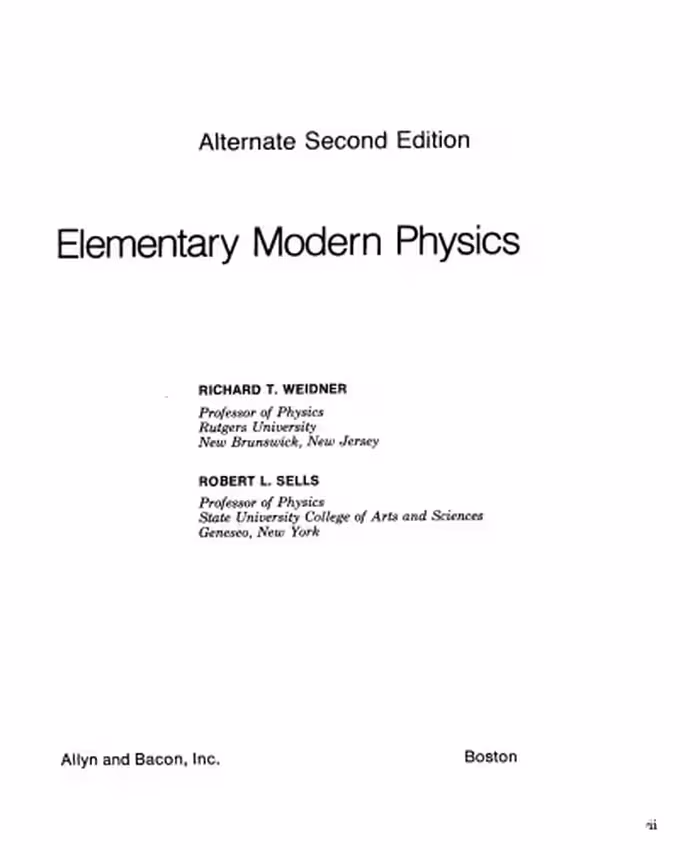 خرید و دانلود نسخه کامل کتاب Elementary Modern Physics