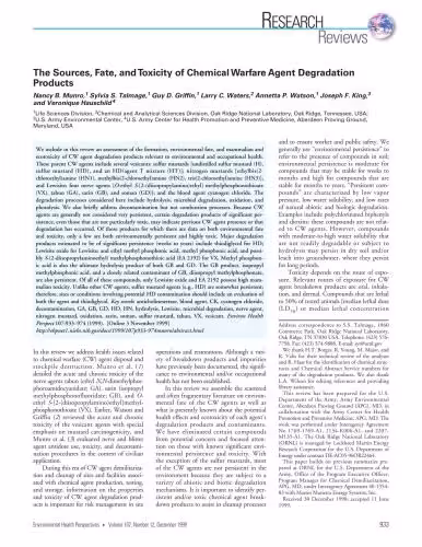 خرید و دانلود نسخه کامل کتاب The Sources, Fate, and Toxicity of Chemical Warfare Agent Degradation Products